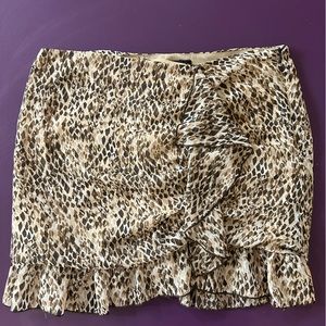 Zara Mini Skirt: Tan Leopard skirt size 10